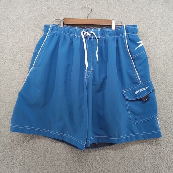 Speedo Swim Trunks Mens XXL Blue Swimwear‎ Shorts Beach Summer Pool - Picture 1 of 7